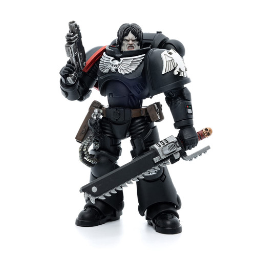 Pipigirl JoyToy Warhammer 40K Space Marine Genuine License 1/18 Soldier, Raven Guard Intercessors, 4inch Models Space Marines Action Figures Kits (Brother Colvane)