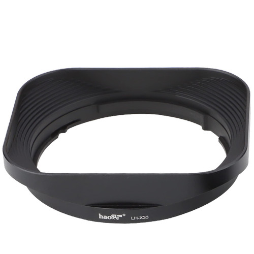 Haoge LH-X33 Lens Hood Metal Square Bayonet for Fujifilm XF33mm F1.4 R WR Lens, Fuji XF 33mm f/1.4 R LM WR Hood Shade
