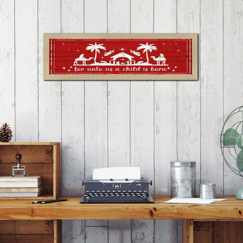 Farmhouse Bedroom Wall Decor Sign Merry Christmas Oh Holy Night Art Decor for Pantry Hanging Decorative Framed Wooden Sign Christian Jesus Wood Plank Hanging Sign Gift Laundry 6x20in