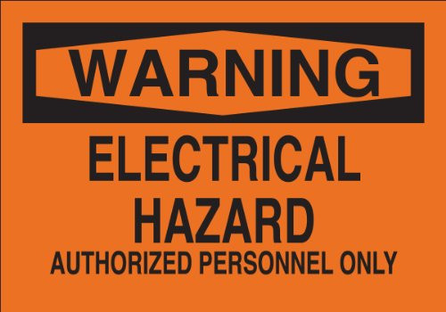 Brady 69580 Premium Fiberglass Admittance Sign, 10" X 14", Legend "Electrical Hazard Authorized Personnel Only" Brady 69580 Premium Fiberglass Admittance Sign, 10" X 14", Legend "Electrical Hazard Authorized Personnel Only"