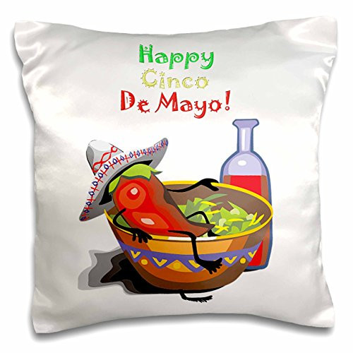 3D Rose Happy Cinco De Mayo Pillow Case 16" x 16"