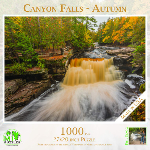 Canyon Falls - Autumn - 1000 Piece MI Puzzles Jigsaw Puzzle - for Adults