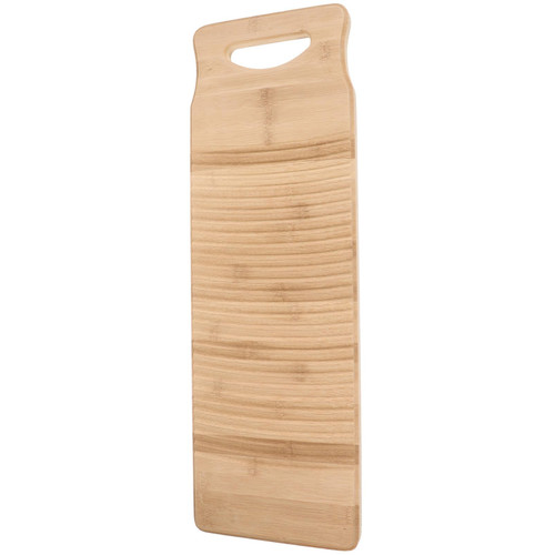 TOPBATHY Wood Washboard Practical Clothes Bamboo Washboard Anti-slip Laundry Cleaning Board Manual Clothes Washing Tool for Home School - 60cm