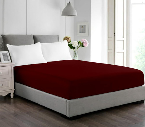 Premium Cotton Terry Waterproof Mattress Protector, Full Size Mattress Cover, Breathable & Noiseless Bed Covers Full, Ultra Soft Absorbent Terry, Deep Pocket Fits Up to 18" - Burgundy Premium Cotton Terry Waterproof Mattress Protector, Full Size Mattress Cover, Breathable & Noiseless Bed Covers Full, Ultra Soft Absorbent Terry, Deep Pocket Fits Up to 18" - Burgundy