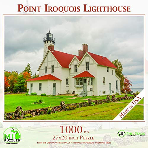 Point Iroquois Lighthouse - 1,000 Piece MI Puzzles Jigsaw Puzzle