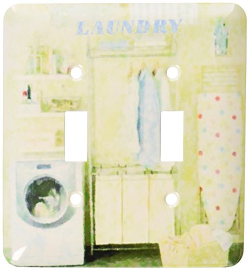 3dRose LLC lsp_109731_2 Laundry Room In Yellow N Blue Double Toggle Switch 3dRose LLC lsp_109731_2 Laundry Room In Yellow N Blue Double Toggle Switch