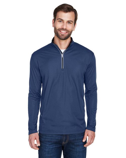 UltraClub Men's Cool & Dry Sport Quarter-Zip Pullover 4XL NAVY