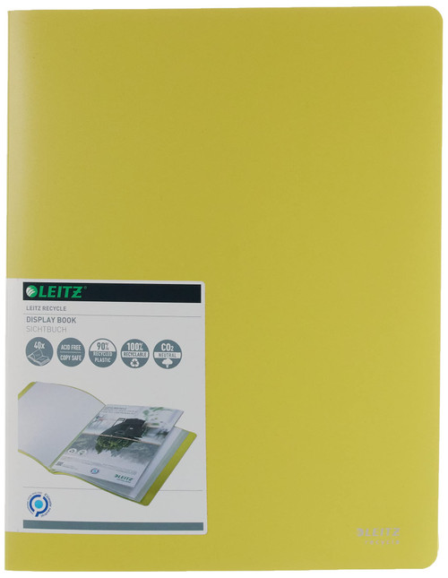 Leitz Polypropylene folder with 40 pockets A4 Recycle Yellow 46770015