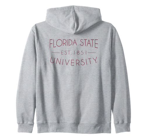 Florida State University FSU Seminoles Simple Zip Hoodie
