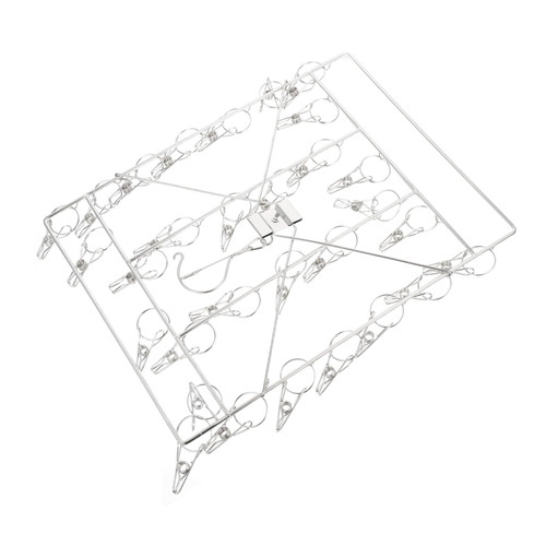 Zerodeko 3 Pcs Drying Rack Socks Drying Clip Portable Garment Rack Underwear Clothespin Clothes Hanger Drying Hanger Multi Hanger Underwear Hanger Laundry Stainless Steel Multifunction Baby