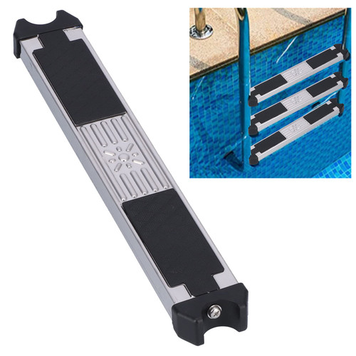 GLOGLOW Pool Ladder Steps Replacement, 19.3x3.0in Stainless Steel Swimming Pool Ladders Pedal Replacement Antislip Ladders Step Replacement for Above Ground Inground Pools