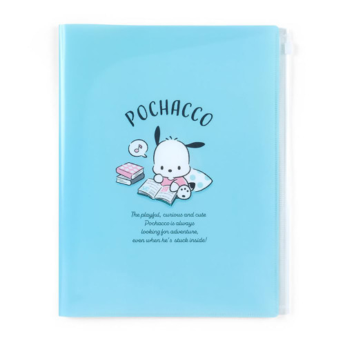 Sanrio 549801 Pochacco Zippered 6-Pocket Clear File