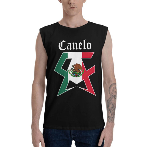 Canelo Boxer Alvarez World Boxing Champion Logo Men Sleeveless T Shirt Cotton Sleeve Crewneck T-Shirt Classic Graphic Tees Clothes Top Black Medium Canelo Boxer Alvarez World Boxing Champion Logo Men Sleeveless T Shirt Cotton Sleeve Crewneck T-Shirt Classic Graphic Tees Clothes Top Black Medium