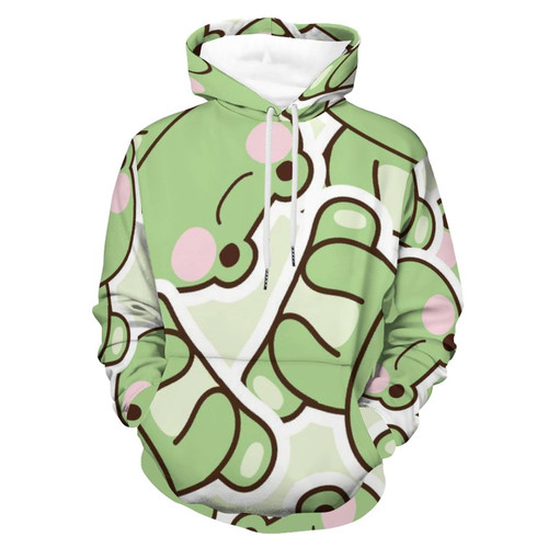 AMRANDOM Comfortable Pullover Hoodie Graphic Sweatshirt with Pockets for Women Men, Long Sleeve Lightweight Compatible with Cute Sitting Frog Hooded Sweatshirt for Sports Daily