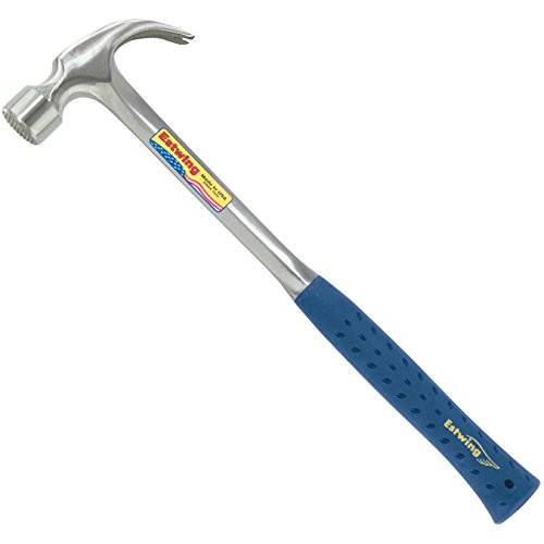 Estwing Framing Hammer - 22 oz Curved Claw with Milled Face & Shock Reduction Grip - E3-22CMR