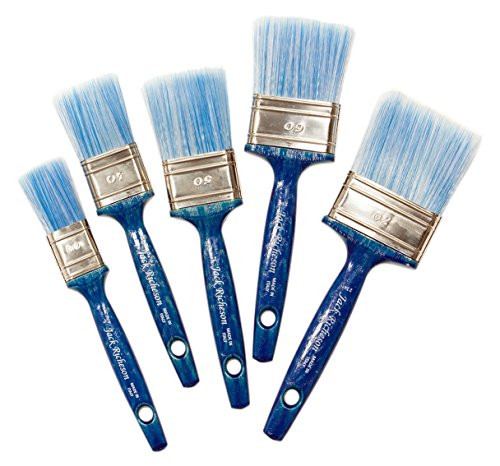Jack Richeson Set of 5 Synthetic Blue Flat Brushes