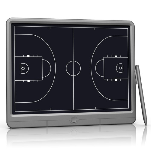 eboard Electronic Basketball Coaching Board LCD Screen Basketball Advanced Tactical Coaching Board with Stylus Pen Basketball Markier Board for Training Equipment for Coaching and Game Planning