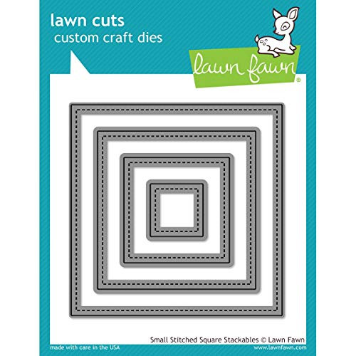 Lawn Fawn Lawn Cuts Custom Craft Die LF836 Small Stitched Square Stackables