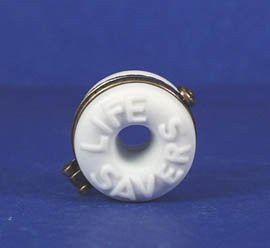 Life Savers Mint Candy Porcelain Hinged PHB Box Midwest of Cannon Falls.