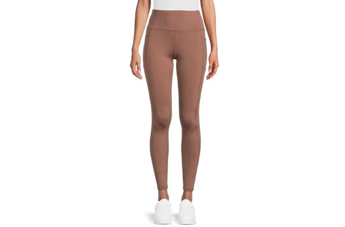 Avia Activewear Women's Core Performance Leggings (US, Alpha, X-Large, Regular, Regular, Brown)