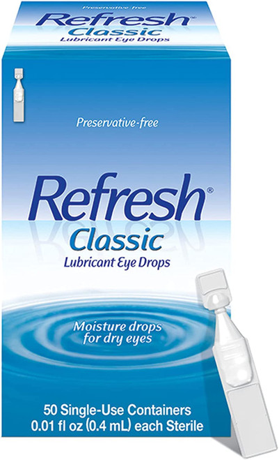 REFRESH Classic Lubricant Eye Drops Single-Use Containers 50 Each (Pack of 2)