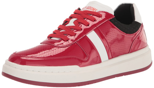 Stacy Adams Men's Cashton Lace Up Sneaker, RED Patent, 10.5