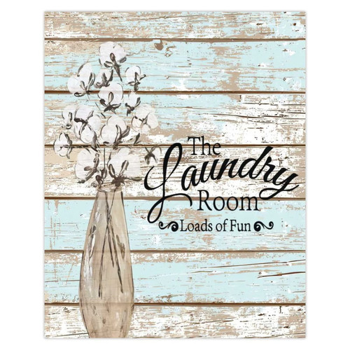 Autravelco The Laundry Room Loads of Fun Family Wall Art Decor Signs Modern Wooden Sign Decorative Religious Wall Art Wood Plaque Sign Home Decor for Home Outdoor 16x20 Inch