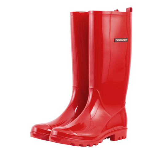 planone Tall rain Boots for Women size 7.5 Red and Waterproof Garden Shoes?Anti-Slipping Rainboots for Ladies with Comfortable Insoles?Stylish Light rain Shoes and Outdoor Work Shoes