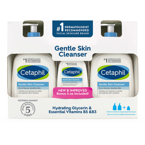 Cetaphil Gentle Skin Cleanser 2/20oz 4oz Bonus