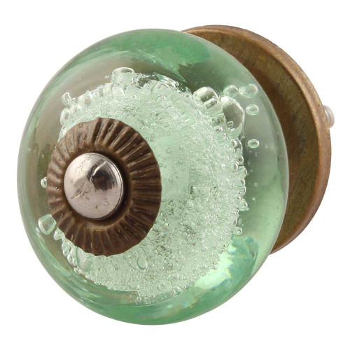 Indian Shelf 8 Pack Pull Knobs for Cabinets & Drawers|Bubble Novelty Drawer Pulls|Shabby Chic Knobs Mint|Knobs for Kitchen Cabinets Glass|Vintage Knobs for Dresser Drawers|Dresser Knobs for Nursery