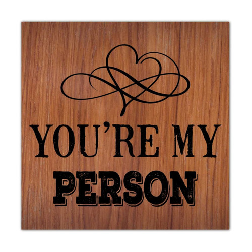 CustonCares You're My Person Wooden Sign Family Wall Art Decor Modern Signs Vertical Wood Signs for Laundry Home Cottage 16x16in CustonCares You're My Person Wooden Sign Family Wall Art Decor Modern Signs Vertical Wood Signs for Laundry Home Cottage 16x16in