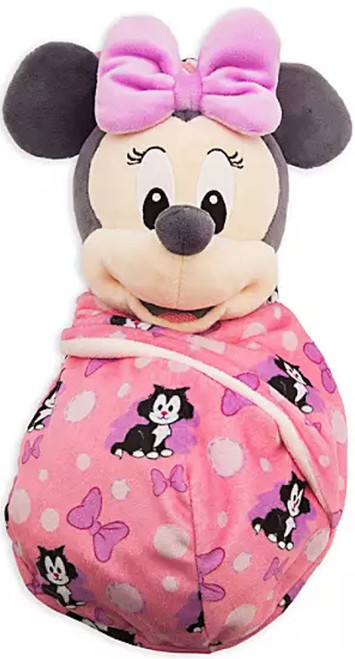 Disney Parks Exclusive - Plush Pillow - Baby in Blanket Pouch Minnie 10 Inch