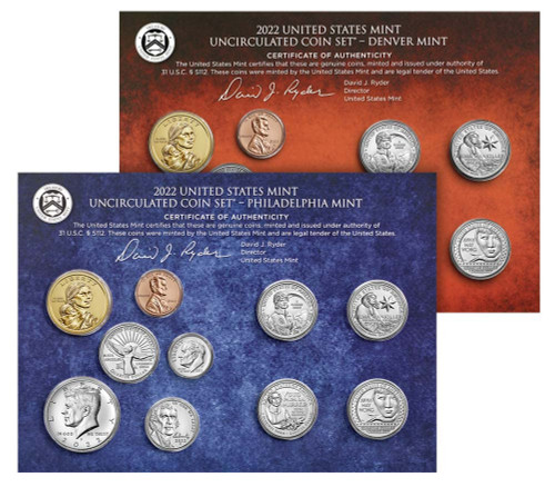 2022 P,D Mint Set Various US Mint Uncirculated