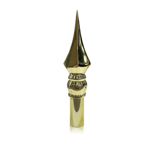 AMZFLAG Metal Square Spear Flag Pole Topper for Indoor, Gold Topper for Flag Pole Aluminum Alloy Square Spear Finial Tough Pole Ornamen