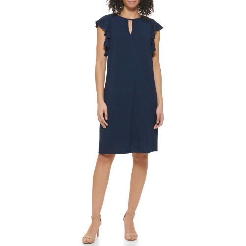 Jessica Howard Women's Sleeveless Crew Neck Dress, Navy