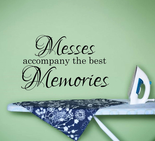 Best Design Amazing Laundry Room Decor-Messes and Memories-Laundry Room Wall Quote-Wall Word-Wall Saying-Wall Vinyl Decal-Wall Vinyl Decal-Laundry Room Decal Made in USA!