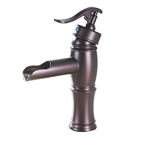 YAJO Waterfall Bathroom Single Handle Vessel Sink Faucet , Oil Rubbed Bronze Finish