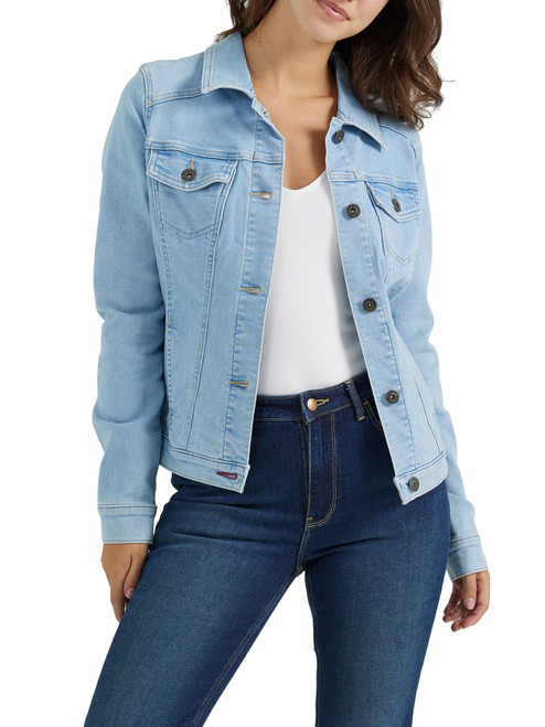 Wrangler Authentics Women's Stretch Denim Jacket, Light Wash, Small