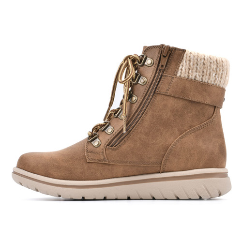 CLIFFS BY WHITE MOUNTAIN Women's Hearty Boot, Tan/Fabric/Sweater, 6.5 M