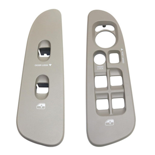 For Dodge Ram 1500/2500/3500 2002 2003 2004 2005 Window Switch Bezel Driver and Passenger Side | Pair | Front | Taupe | Replacement For 5HZ72WL5AC