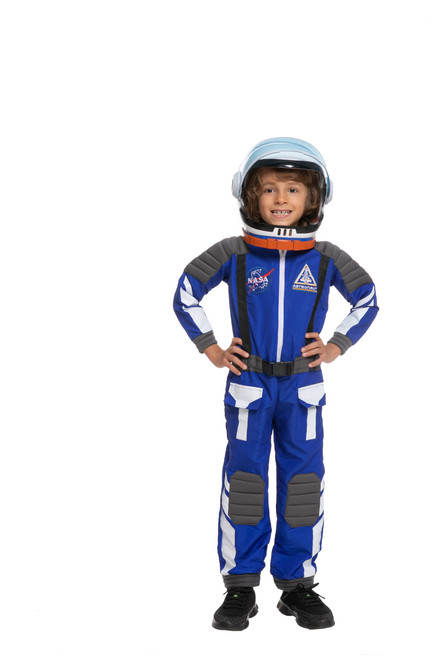 Spooktacular Creations Halloween Child Unisex Blue w/Black details Astronaut Costume for Party Favors (Large (10-12 yr))