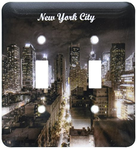 3dRose lsp_174201_2 Image of New York City At Night Light Switch Cover