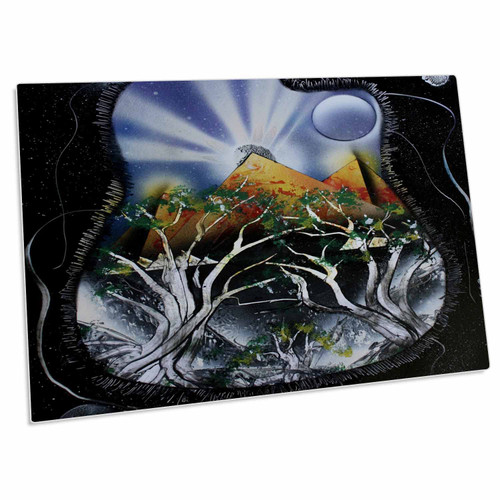 3dRose Acoustic Guitar Dreamcatcher Pyramid Scene New View - Desk Pad Place Mats (dpd-183049-1)