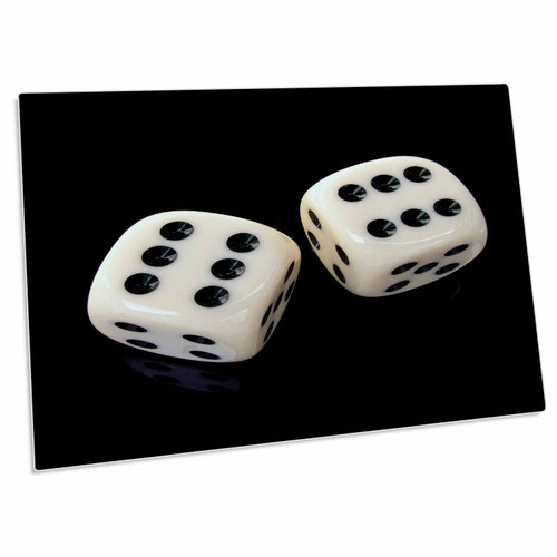 3dRose Sven Herkenrath Game - Two Cubes - Desk Pad Place Mats (dpd-234251-1)