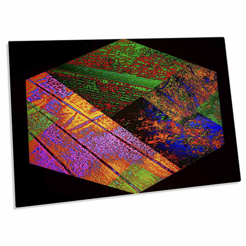 3dRose Pink and Green Montage Cube - Desk Pad Place Mats (dpd-245722-1) 3dRose Pink and Green Montage Cube - Desk Pad Place Mats (dpd-245722-1)