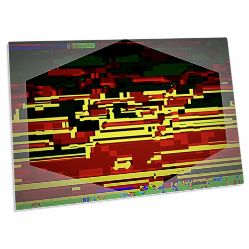 3dRose Dylan Seibold - Photo Abstraction - Yellow Worm Cube - Desk Pad Place Mats (dpd-262739-1)
