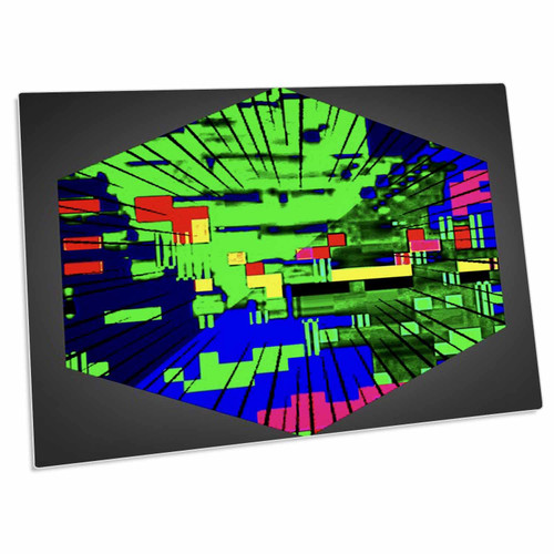 3dRose Eighties Explosion Cube - Desk Pad Place Mats (dpd-262740-1)