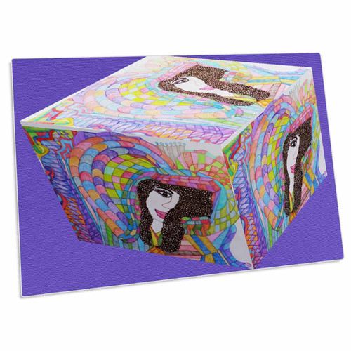 3dRose A 3D Cube on Purple with a Brunette jos Faux Doll - Desk Pad Place Mats (dpd-304189-1) 3dRose A 3D Cube on Purple with a Brunette jos Faux Doll - Desk Pad Place Mats (dpd-304189-1)
