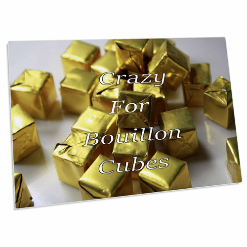 3dRose Image of Crazy for Bouillon Cubes On Photo of Them - Desk Pad Place Mats (dpd-309996-1)