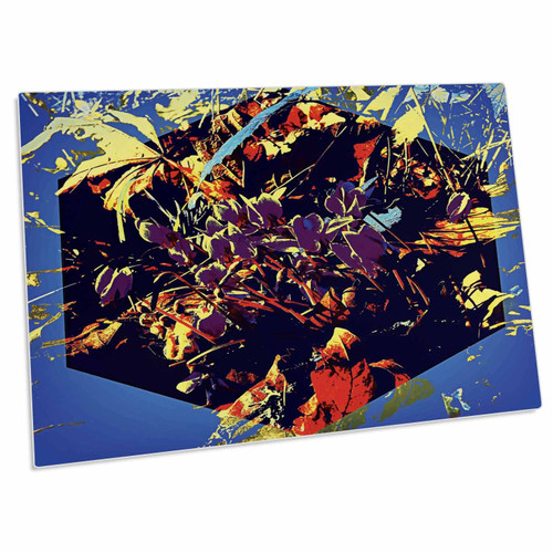 3dRose Dylan Seibold - Photo Abstraction - Dark Plant Cube - Desk Pad Place Mats (dpd-333072-1)